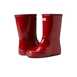 Hunter Little Kids Original First Classic Gloss Rain Boot, Military Red, 7
